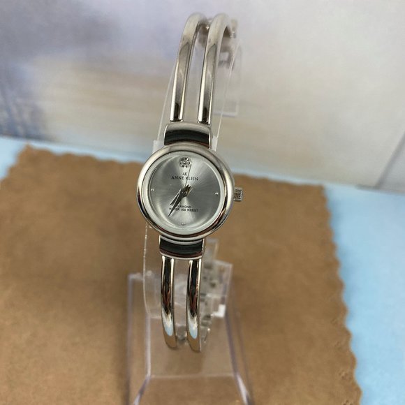 Vintage Anne Klein Diamond Watch Silver Tone main image 4